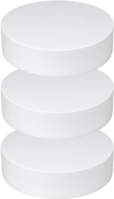 Piepschuim vormen - cirkel - 3x - D25 x 4 cm - styropor hobby / DIY vorm - basis knutselfiguren