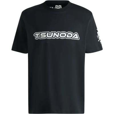 Hugo Heren Tsunoda T-shirt met ronde hals, normale pasvorm (Zwart)