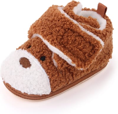 Babyslofjes - voor Pasgeborenen, Peuters en Baby's - Laag - Maat 18-19 - 11cm - Bruin