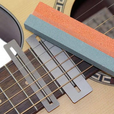 Gitaar Reparatie Luthier Gereedschap Set Gitaar Frets Kroonvijl 3 in 1 Gitaar Snaar Opwinder Snijder Frets Ruler Vingerbord gray