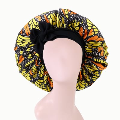 YUBBI Bonnet XL Slaapmuts - Elastische Hoofdband - Nachtmuts - Haarverzorging - Zwart