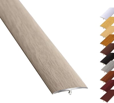 Aluminium T-profiel - Vloerprofiel Randafwerking - Vloeren Afwerken - Duurzaam Geanodiseerd Aluminium - 90 cm Lengte - Houtlook