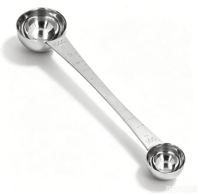 Dailygoods- Maatlepels Dubbelzijdig 5/15 ml - Roestvrij Stalen Keukenlepels - Nauwkeurige Porties - Essentieel Hulpmiddel - Duurzaam en Stevig - Keukenlepel