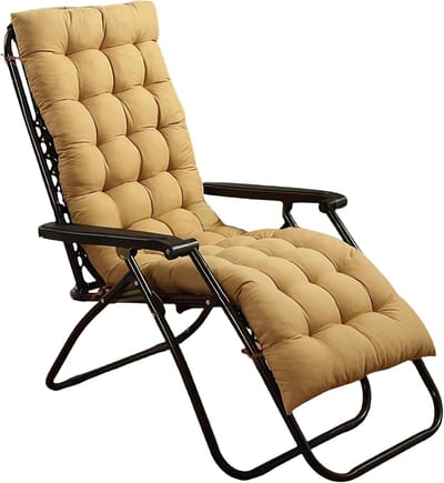 Zonnestoel Tuinstoel - Lounge stoel - Buiten ontspannen - Verstelbare rugleuning - 48x168cm - Beige