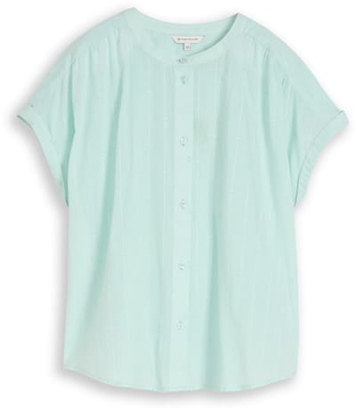 Tom Tailor - Losvallende blouse - Maat 34 - blue haze