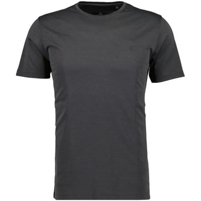 Ragman T-Shirt Softknit Round Neck Antraciet / male