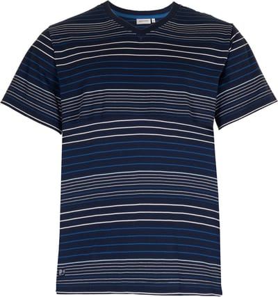 Pastunette - Pyjamashirt - Katoen - Blauw - Gestreept - Korte mouw - Maat XL