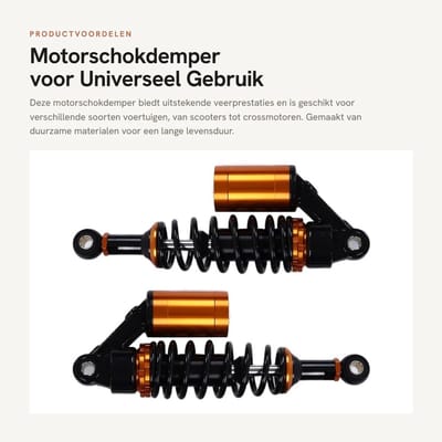 Dailygoods- Motorschokdemper Goede Veerprestaties - Schokdempers - Aluminium/IJzer - Universeel - Verbeterde Trillingscontrole - Eenvoudige Installatie - Schokdemper