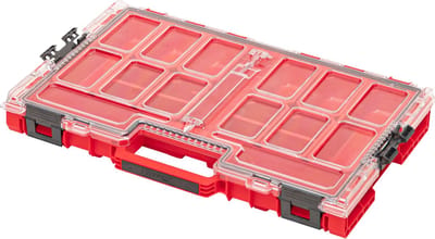 Qbrick System ONE Organizer L 2.0 RED ULTRA HD stapelbaar 531 x 379 x 77 mm 6 l IP66 met 10 inlays