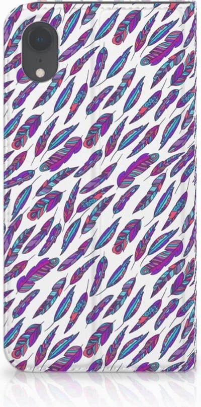 Apple iPhone Xr Hoesje met Magneet Feathers Color