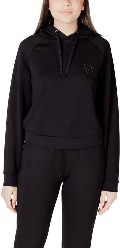 CrystalEmbellished Hoodie Jogger Set Wo - Black Sweatshirts