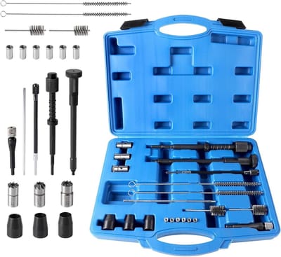 21-delige Injectoren Reinigingsset met Borstels, Snijders en Gereedschap voor Injectoren en Injectie Nozzles