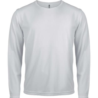PROACT® Herensportshirt Lange Mouwen PA443 - White - S