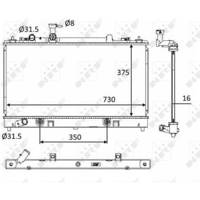 Radiator, motorkoeling NRF 58560