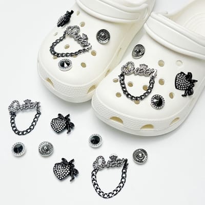 Schoenaccessoires-geschikt voor crocs charms- geschikt voor crocs pins- geschikt voor crocs Accessoires- geschikt voor Crocs Jibbitz-CJ-226 Engels retro ketting set