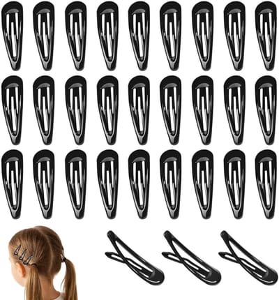 Haarspelden voor dames en meisjes - 30 stuks zwart metalen haaraccessoires van 5,1 cm voor elke gelegenheid