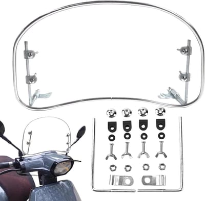 Motorfiets Voorruit - Windscherm Scooter - Bescherming Tegen Wind - Stevig PC Materiaal - 39 cm x 22 cm - Transparant