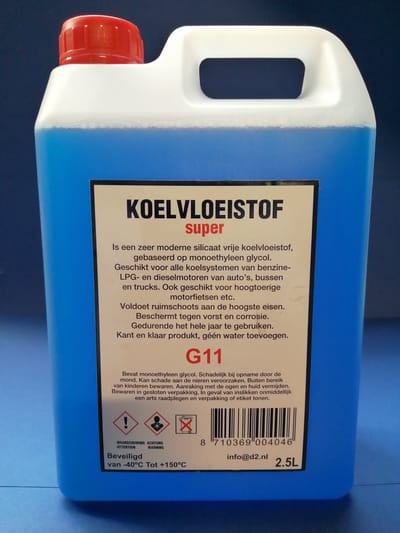 Koelvloeistof G11 (Longlife) 2,5Ltr. -40 graden