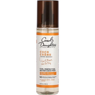 Carol's Daughter, Coco Cream, Curl Perfecting Water Coco Mist, pour cheveux secs, bouclés ou crépus, 8,45 fl oz (250 ml) white