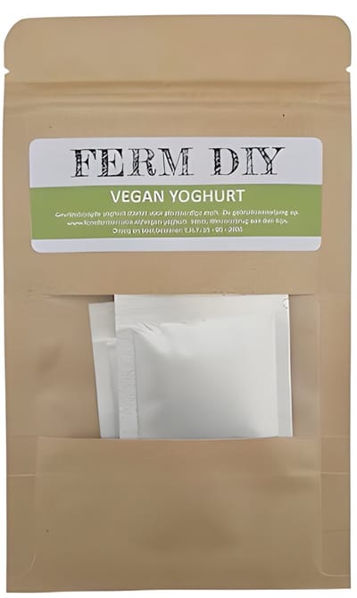 FERM plantaardige yoghurt cultuur - verpakking met 2 sachets voor 250L vegan yoghurt met de moederbatch methode - makkelijk te maken