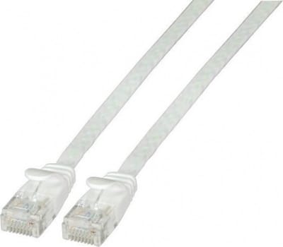 EFB Elektronik K8107WS.5 RJ45 Netwerkkabel, patchkabel CAT 6A U/UTP 5.00 m Wit Zeer flexibel, Vlambestendig, Halogeenvrij, Snagless, Vergulde steekcontacten 1