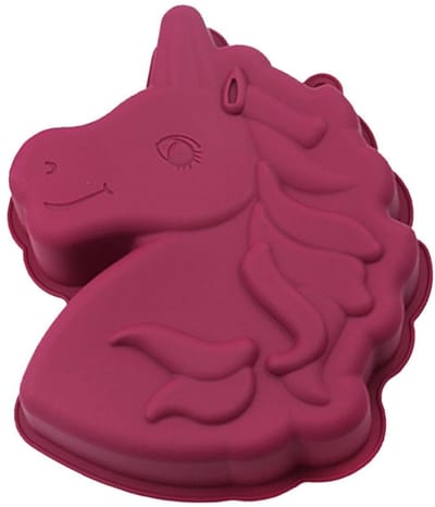 Dailygoods- Siliconen Bakvorm Pony - Bakvorm - Cakevorm - Bakgereedschap - 1 stuk - Afmetingen 26,5 x 22,7 cm - Wijnrood