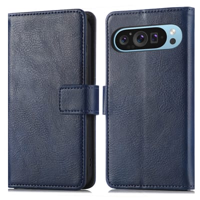 imoshion Hoesje - Geschikt voor Google Pixel 9 / 9 Pro - Luxe Bookcase - Donkerblauw