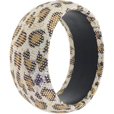 Behave – Armband – Panterprint – Beige crème – Goudaccent – Breed – Kunststof
