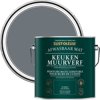 Rust-Oleum Donkergrijs Keuken muurverf - Marinegrijs 2,5L