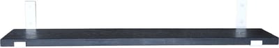 GoudmetHout® Wandplank Industrieel - 180 x 20 cm Muurplank - Zwart Eiken Hout - Decoratie Wandrek & Boekenrek - Hangplank Keuken - Wall Shelf + 2 Mat Witte Plankdragers van Staal