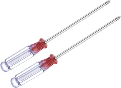 Kleine Phillips Schroevendraaier 3mm, 127mm Lengte, Carbon Staal, Antislip Handvat - Geschikt voor Brillen, Horloges en Laptops, Set van 2 Stuks