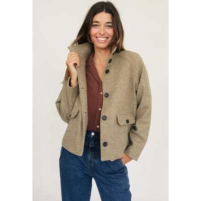 TWOTHIRDS Koldewey Jacket Stone Maat: L | Winterjassen Outlet | Dames | Beige