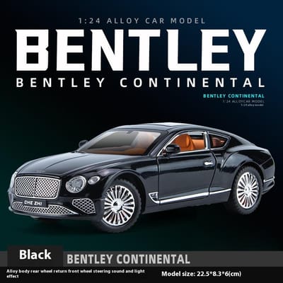 1:24 Bentley Continental Gt Legering Auto Diecast Metaal Model Geluid & Licht Speelgoed Verzamelen Display Ornament Cadeau Voor Jongens Fijne Decoratie