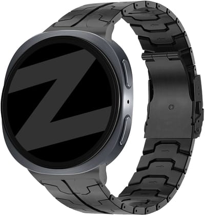 Bandz Stalen band 'Iron' - Hoogwaardig metalen bandje geschikt voor Samsung Galaxy Watch 9 (40/44mm) / Watch 8 (40/44mm) / 8 Classic (46mm) - Inclusief inkort set (zwart)