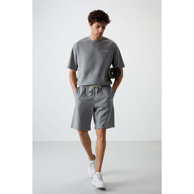 Overmaat T-shirt met Korte Mouwen en Korte Broek Set