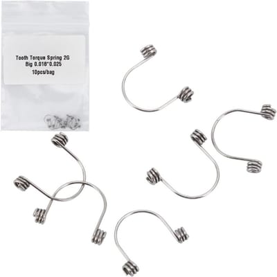 10 Pièces Ressorts de Torque Dentaires Acier Inoxydable Orthodontique Ressort Grande Petite Taille Moyenne pour Dents Antérieures