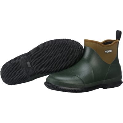 VEVOR Enkellaarsjes, Regenlaarzen, Antislip Rubberen Laarzen met Enkelbandje, Beschermende Schoenen, Geïsoleerde Modderlaarzen, Ideaal voor Wandelen, Vissen, Jagen of Tuinieren, Maat 11 US
