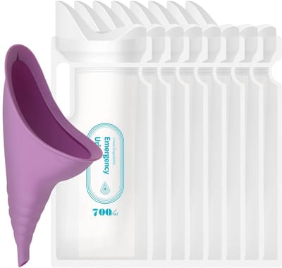 Vrouwelijk urinoir met urinoirzak - hygiënisch en praktisch - set van 8