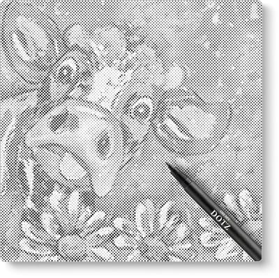 Koe Met Bloemen | Dot painting | 50x50cm  Meest gekozen | Dot painting | Oh My Dotz | Dots stippen | Diamond painting & Schilderen op nummer alternatief | Happy hobby