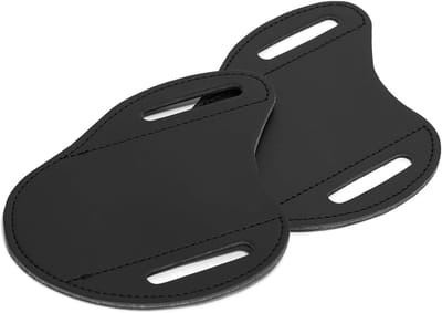 2 Stuks 5 Inch Zwarte EDC Heuptas voor Vouwmessen en Multigereedschap met PU Lederen Hoesjes