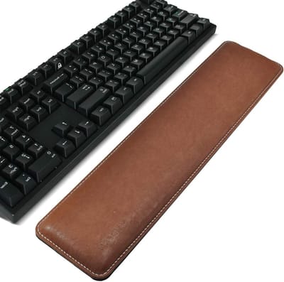 Ergonomische polssteun met traagschuim - gaming toetsenbord Polssteun 418 x 98 cm - bruin