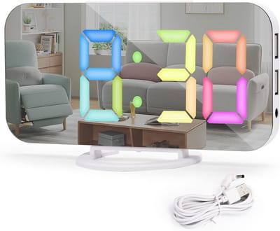 Digitale Wekker met Dimbare LED en USB Oplader voor Nachtkastje