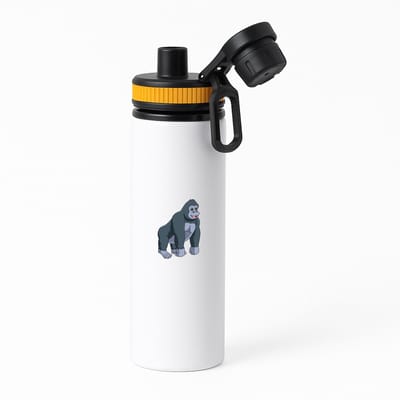 Hacebo® - Gorilla waterfles met draaidop oranje - Aap - Dieren liefhebbers - Dieren - dierendag - water fles - 850ML