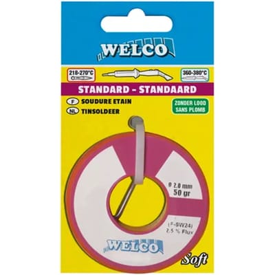 Welco Tinsoldeer Standaard Zonder Lood 2mm 200gr