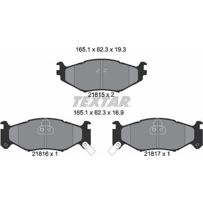Remblokset TEXTAR 2181501, voor