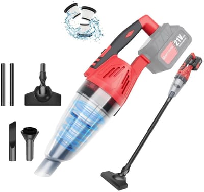 Cellista Draadloze Handstofzuiger 21V - Auto Stofzuiger - Steelstofzuiger - 5500Pa Zuigkracht - Oplaadbare Hoover - 600ml - Met LED Licht en Accessoires