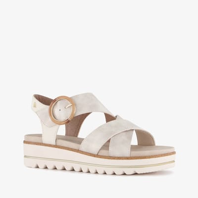 Softline dames sandalen met H leest beige - Maat 36