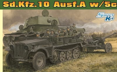 Dragon Modelbouwpakket Militaire voertuigen - 6732 Sd.Kfz. 10 Ausf. A w/5cm PaK 38 - Militair Voertuig Plastic - 1:35 - Modelbouw