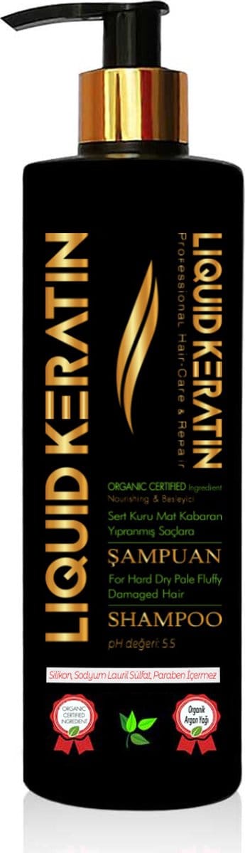 Bio Keratine Organic Malibu Shampoo voor droog, mat, hard kroeshaar, versterkend en hydraterend voor geverfd haar (350 ml)- Herbal Shampoo - Bio shampoo - Keratin shampoo - Keratine shampoo - Malibu Shampoo
