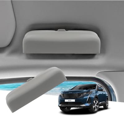 Sunglasses Holder voor Peugeot 3008 en 5008 (2016-2024) - Eyewear Case, Opbergdoos en Accessoires, Upgrade in Grijs voor Organisatie en Bescherming